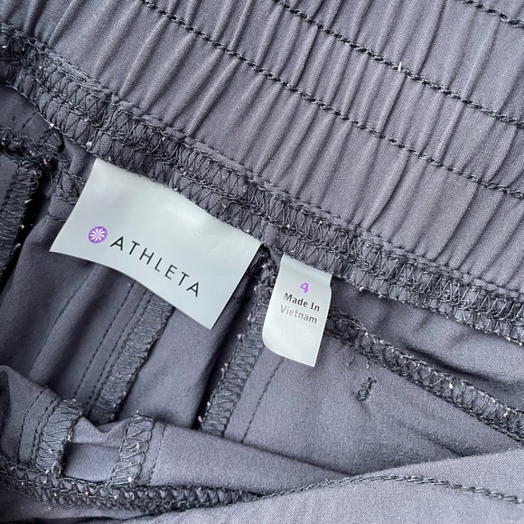 Athleta La Viva Ruched pants women’s size 4 blue gray color style #965562 - Picture 7 of 10